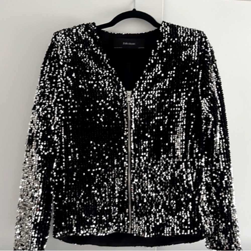 Zara sequin jacket S